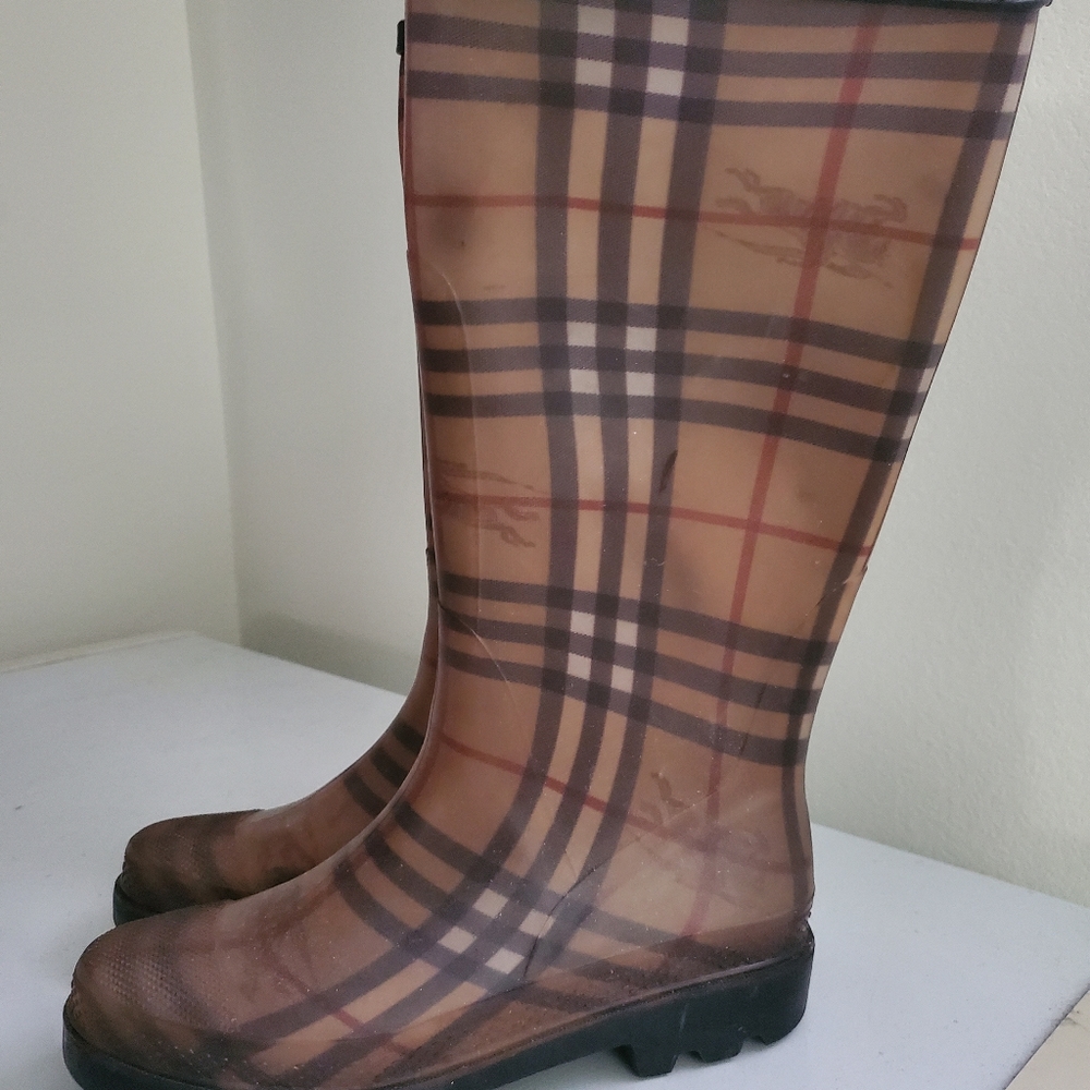 Burberry Haymarket Rainboots